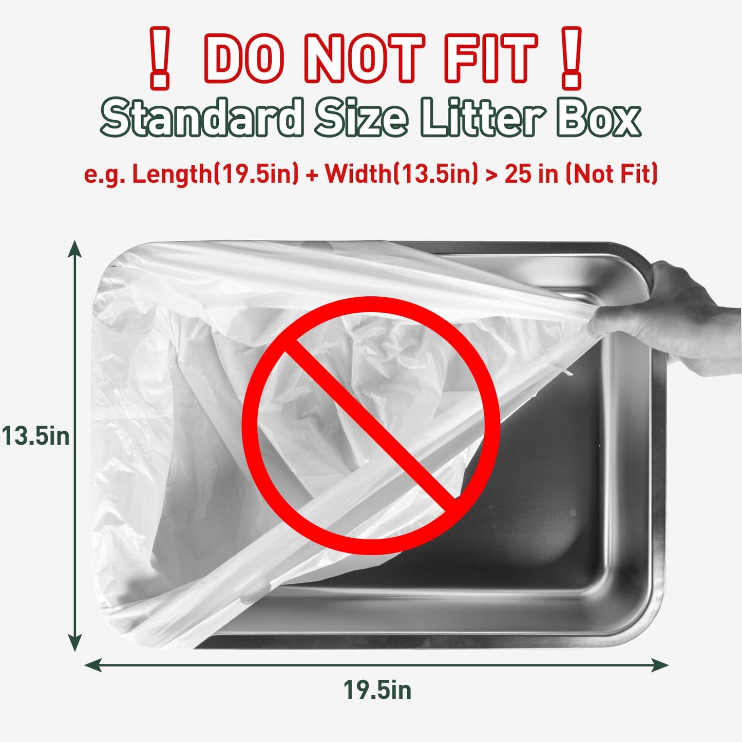 ANWA 40 Count Cat Litter Box Liners for Automatic Cat Litter Box and Litter Box Robot 4/5, Heavy-Duty, Extra Thick
