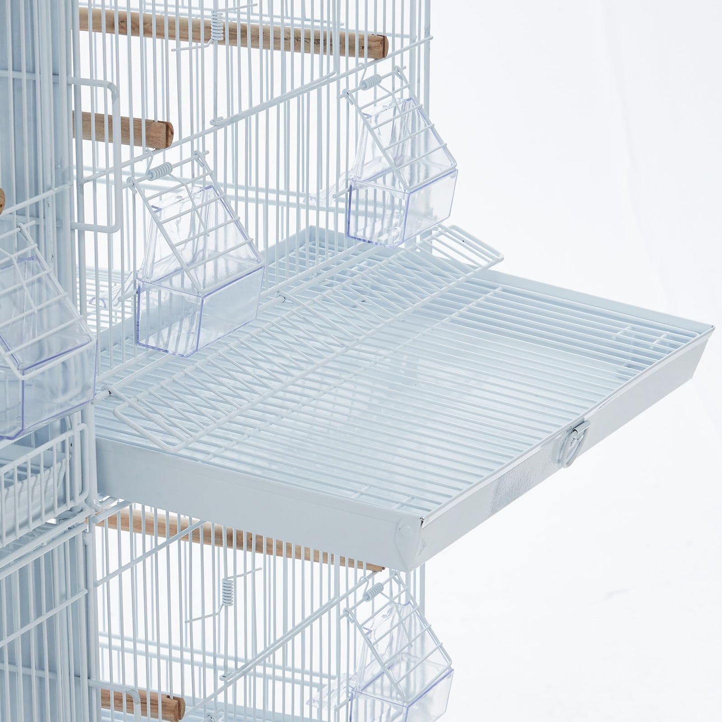 Garvee Lot-4 Breeding Bird Cage, Parrot Cage, Stackable Center Divided Breeder, Seperate Removable Tray, Removable Divider, Lockable Caster, for Birds and Finch