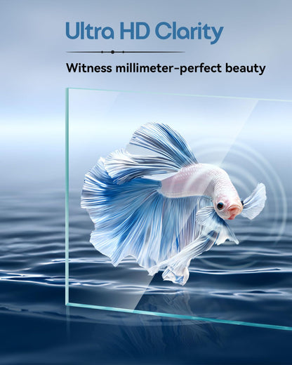 Glass Fish Tank Kit, 2.5 Gallon Betta Fish Tank Aquarium Starter Kit with Filter, Lights, Lid, for Betta, Goldfish, Small Fish or shrimg