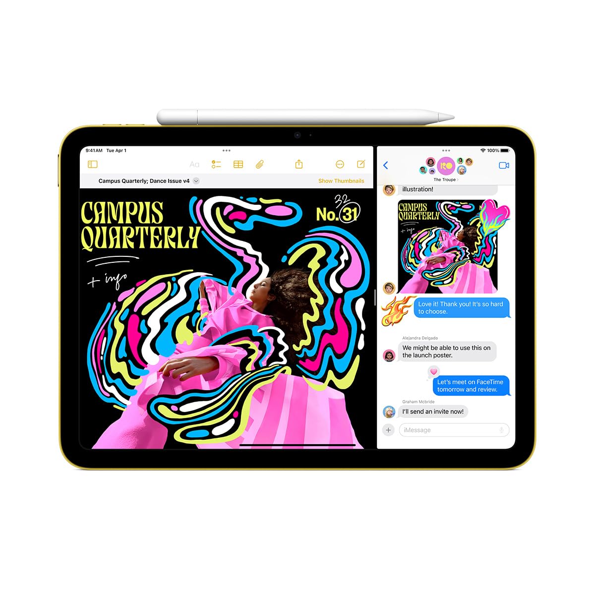 Apple iPad 11-inch: A16 chip, 11-inch Model, Liquid Retina Display, 128GB, Wi-Fi 6, 12MP Front/12MP Back Camera, Touch ID, All-Day Battery Life — Blue