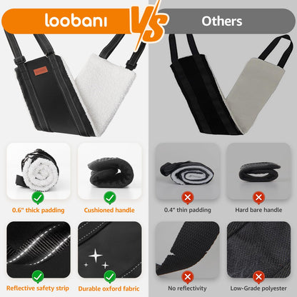 LOOBANI Portable Dog Sling for Back Legs, Hip Support Harness to Help Lift Dogs Rear for Canine Aid and Old K9 Cruciate Ligament Rehabilitation