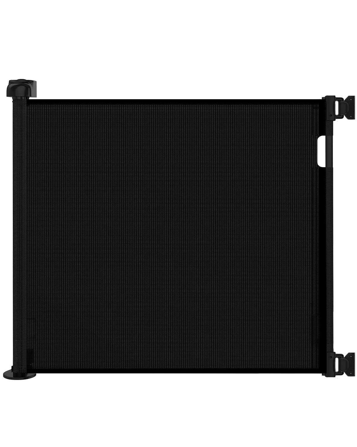Veraste Retractable Baby Gate for Doorways and Stairs, Mesh Safety Gate for Pet, Indoor & Outdoor Use, One-Hand Operation, Easy Installation, 33.6" Tall, Expands to 55" Wide（Black,33.6"x55"