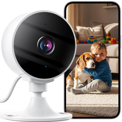 Elelink 2K Wireless Cameras for Home Security Camera, Pet Camera Indoor with Phone App, Night Vision, Motion Alert, 24/7 SD&Cloud Record, Two-Way Audio, Security Camera Indoor Works with Alexa&Google