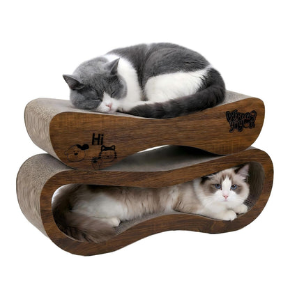 Viraagyiyou Cat Scratcher, 2 in 1 Cat Scratching Board, Cat Cardboard, Scratch Lounger for Cats as Beds & Furniture, Large, 27.44 x 9.06 x 9.06 inch