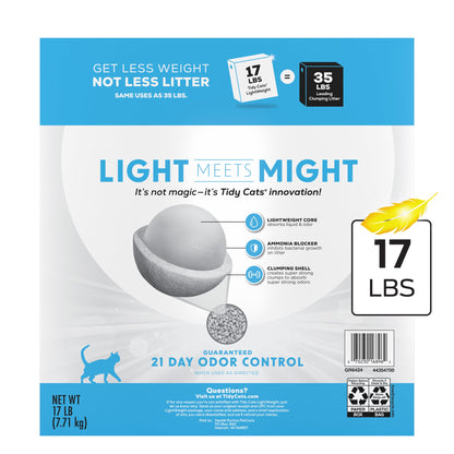 Purina Tidy Cats LightWeight With Glade Clear Springs Multi-Cat, Clumping, Low Dust, Scented Cat litter - 17 lb. Box
