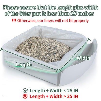 ANWA 40 Count Cat Litter Box Liners for Automatic Cat Litter Box and Litter Box Robot 4/5, Heavy-Duty, Extra Thick