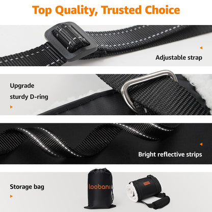 LOOBANI Portable Dog Sling for Back Legs, Hip Support Harness to Help Lift Dogs Rear for Canine Aid and Old K9 Cruciate Ligament Rehabilitation