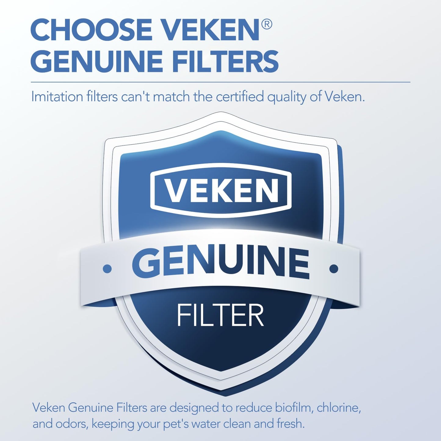 Veken Cat Water Fountain Filters, 12 Pack Replacement Filters & 12 Pack Replacement Pre-Filter Sponges Set for 50oz, 84oz, 95oz or 108oz Automatic Pet Fountain Dog Water Dispenser