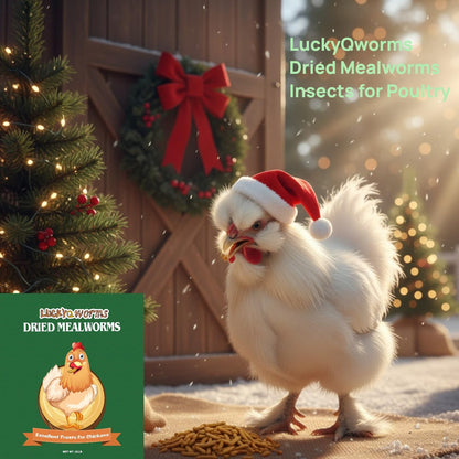 LuckyQworms 20lbs Mealworms, High-Protein Dried Mealworms for Birds, Chickens, Turtles, Fish, Hamsters and Hedgehogs, Non-GMO and Chemical Free, All Natural Animal Feed