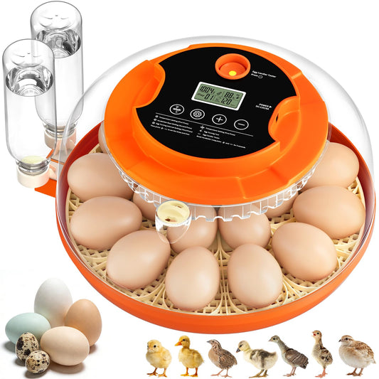 Onsju 18 Egg Incubators for Hatching Eggs, Automatic Egg Turning and Humidity Control Incubator for Hatch Chicken Duck Quail Pigeon Pheasant Partridge Home Classroom Lab-