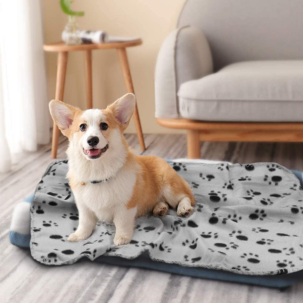 Comsmart Warm Paw Print Blanket/Bed Cover for Dogs and Cats