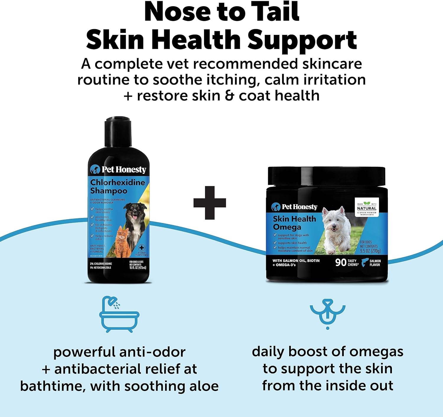 Pet Honesty Restore + Soothe Hot Spots Spray for Dogs & Cats, Gentle on Sensitive Skin, Soothes Itching, Irritation (Lavender) - 4Oz