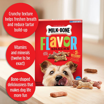 Milk-Bone Mini'S Flavor Snacks Dog Treats Bundle: 36 Ounce Canister + 2 Refill Packs