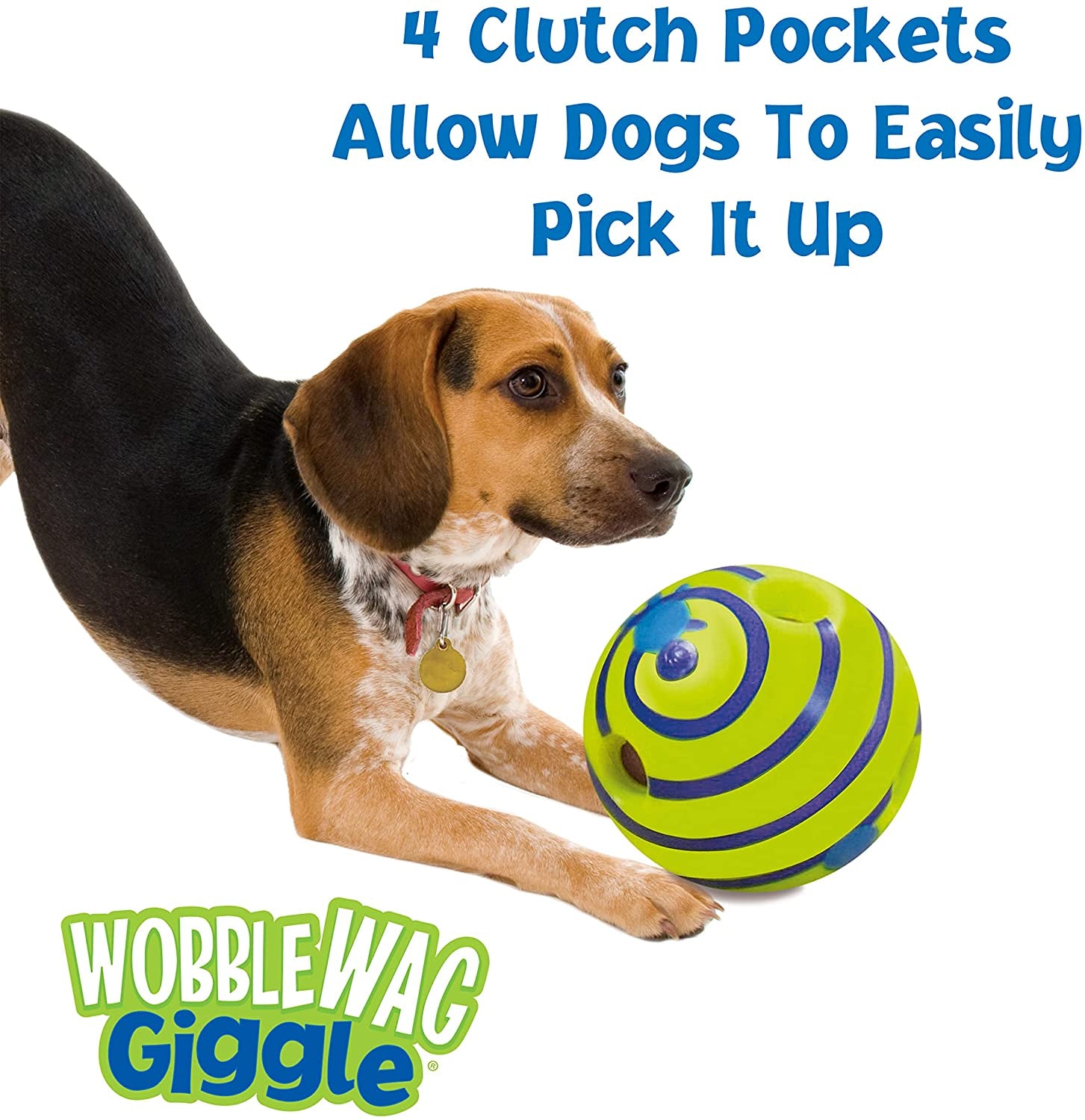 Wobble Wag Giggle Ball 2 Pack- Interactive Dog Toy, Fun Giggle Sounds When Rolled or Shaken, Pets Know Best, 1 Original & 1 Glow in the Dark Ball