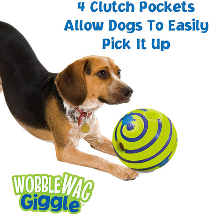 Wobble Wag Giggle Treat Ball- Interactive Dog Toy & Treat Dispenser, Fun Giggle Sounds When Rolled or Shaken, Great for Dogs Pets Know Best