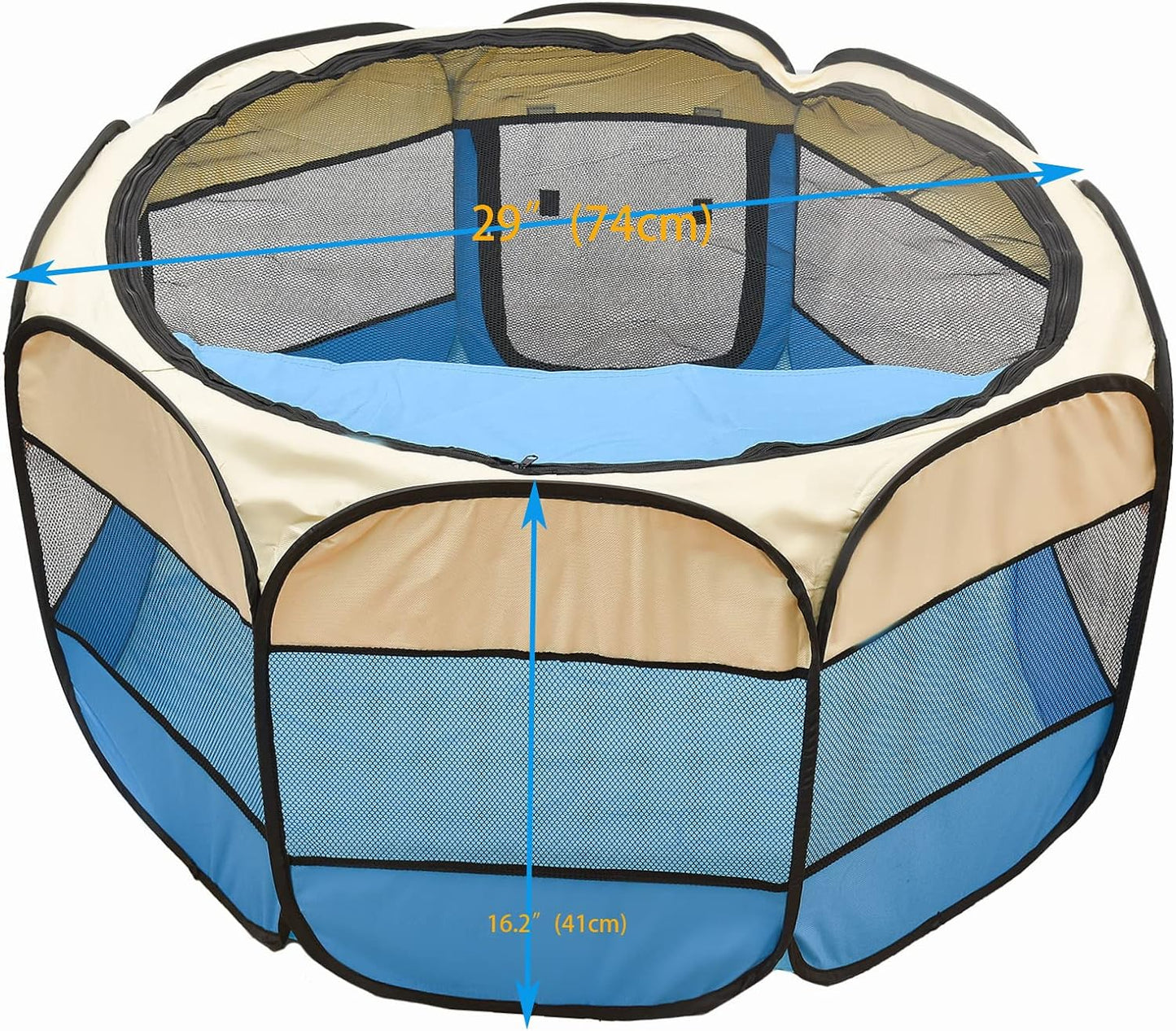 Dogs Playpen Cat Playpen Pop up Playpen Small Middle Large Dog Cat Playpen Pet Playpen 37X37X24 Pop up Playpen Pet Tent Playground Indoor Outdoor Pet Puppy Dog Playpen (Black/Blue)