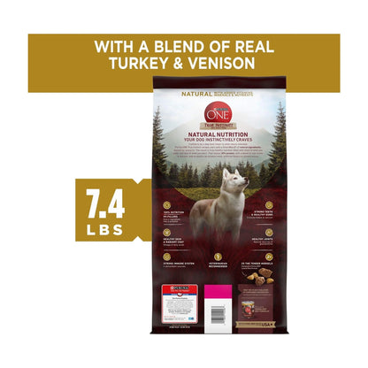 Purina One True Instinct Real Turkey for Adult Dog, 7.4 Lb Bag