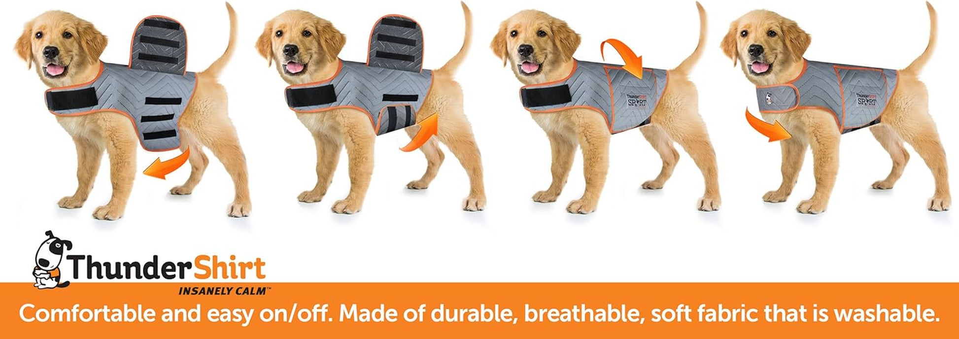 Thundershirt for Dogs, XX Small, Platinum Sport - Dog Anxiety Vest