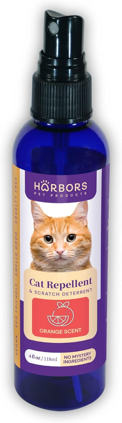 Harbor'S Cat Repellent - Scented | Cat Repellent Spray Indoor - 4 Oz | Cat Training Spray | Cat Repellent for Furniture | Cat Repellent for Plant (Eucalyptus)