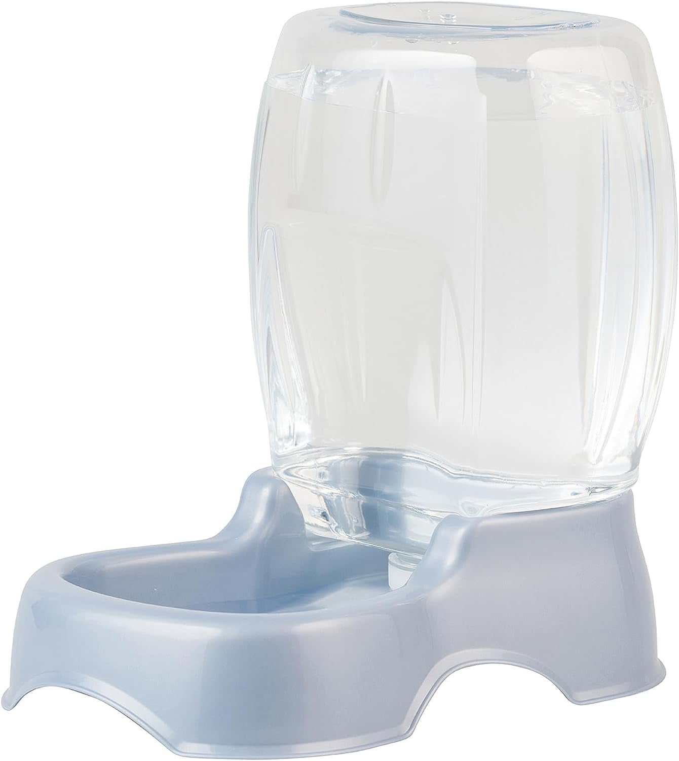 Petmate Pet Cafe Gravity Waterer Cat and Dog Water, Pearl Ash Blue,1.5 GAL, Made in USA