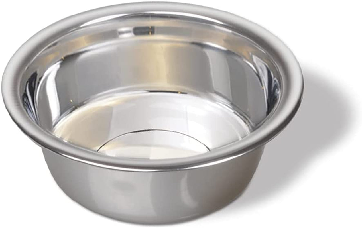 Van Ness Pets Small Lightweight Stainless Steel Dog Bowl, 16 OZ Food and Water Dish, Natural