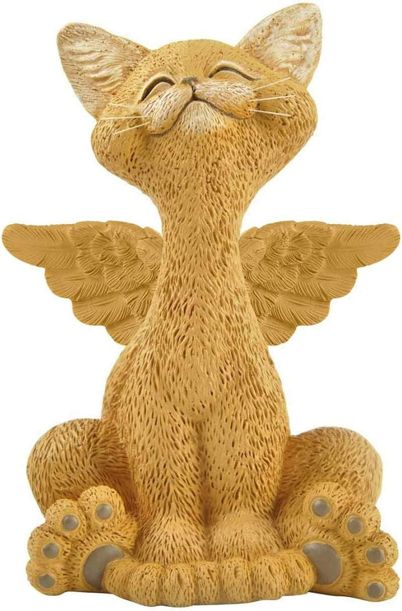 Bereavement Memorial Orange Cat Angel Figurine with Angel Wings Cat Loss Sympathy Gift - Happy Cat Collection - Cat Bereavement Gifts, Cat Memorial, Cat Loss Gifts, Cat Lover Gifts