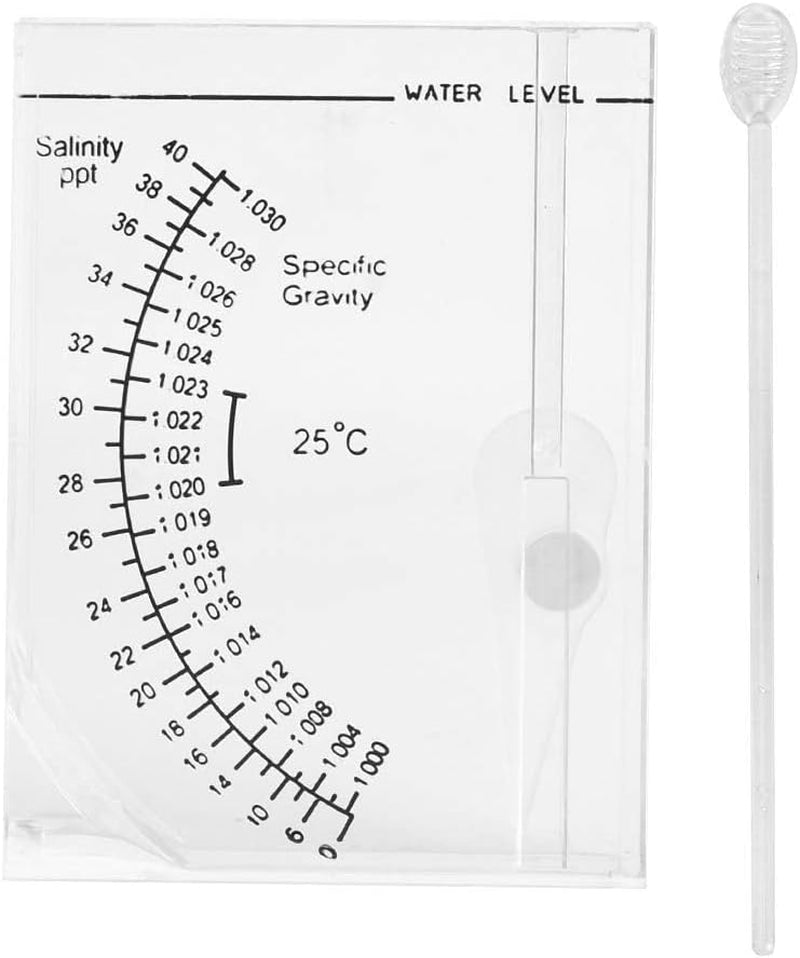 Hydrometer, Seawater Salt Meter, Aquarium Fish Tank Water Test Hydrometer Salinity Measuring Device Tester for Pond Saltwater Fishtank Salinity Tester Aquarium Hydrometers Salinity Meter Water Tester