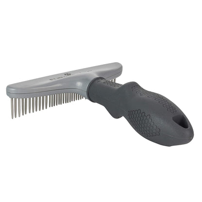 Furminator Dog/Cat Grooming Rake, Grooming Tool, Removes Loose Hair and Tangles, Gray