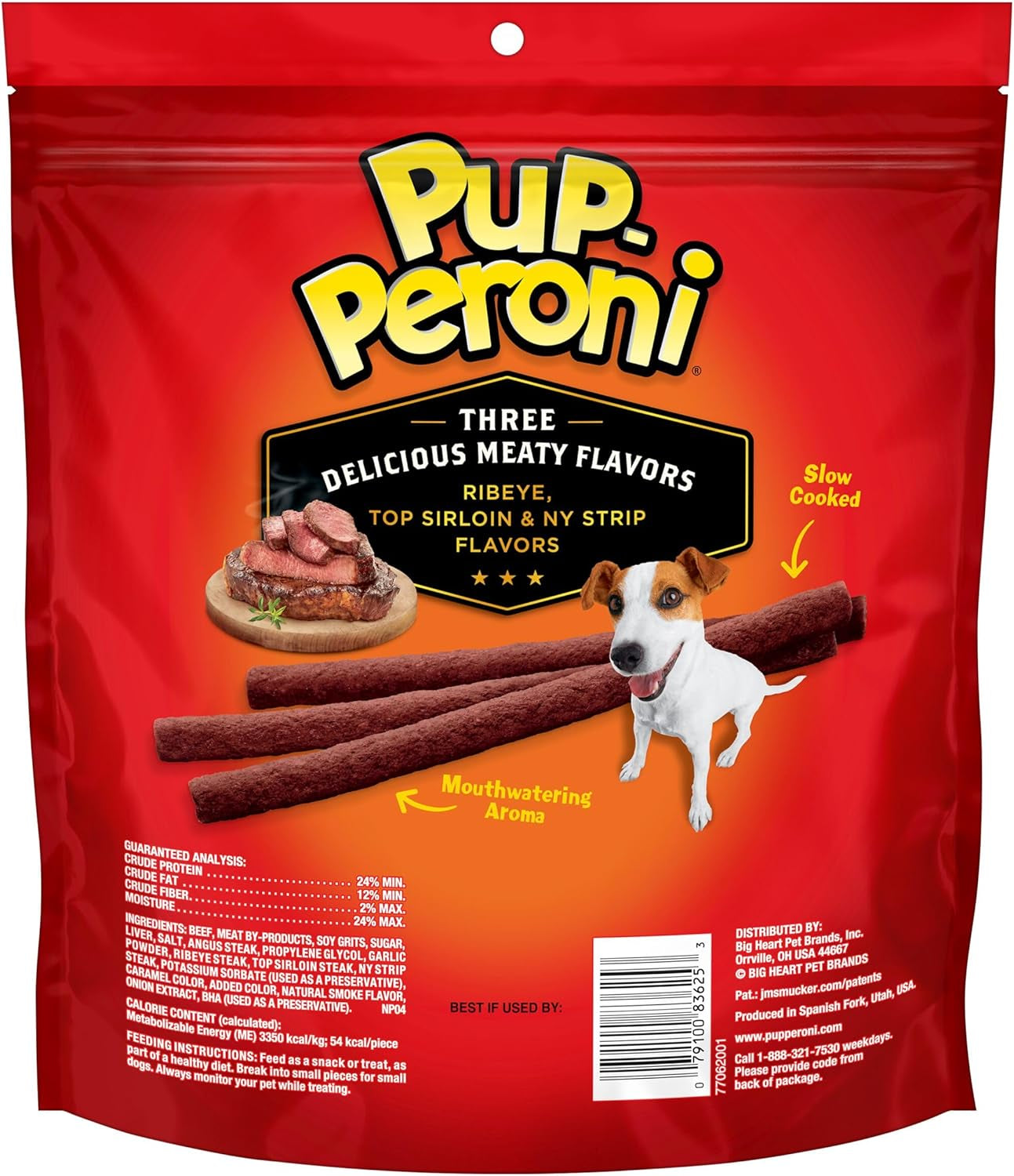 Pup-Peroni Dog Treats, Lean Beef Flavor, 38 Ounce, Made with Real Beef, 90% Fat Free, No Red 40 or Fillers