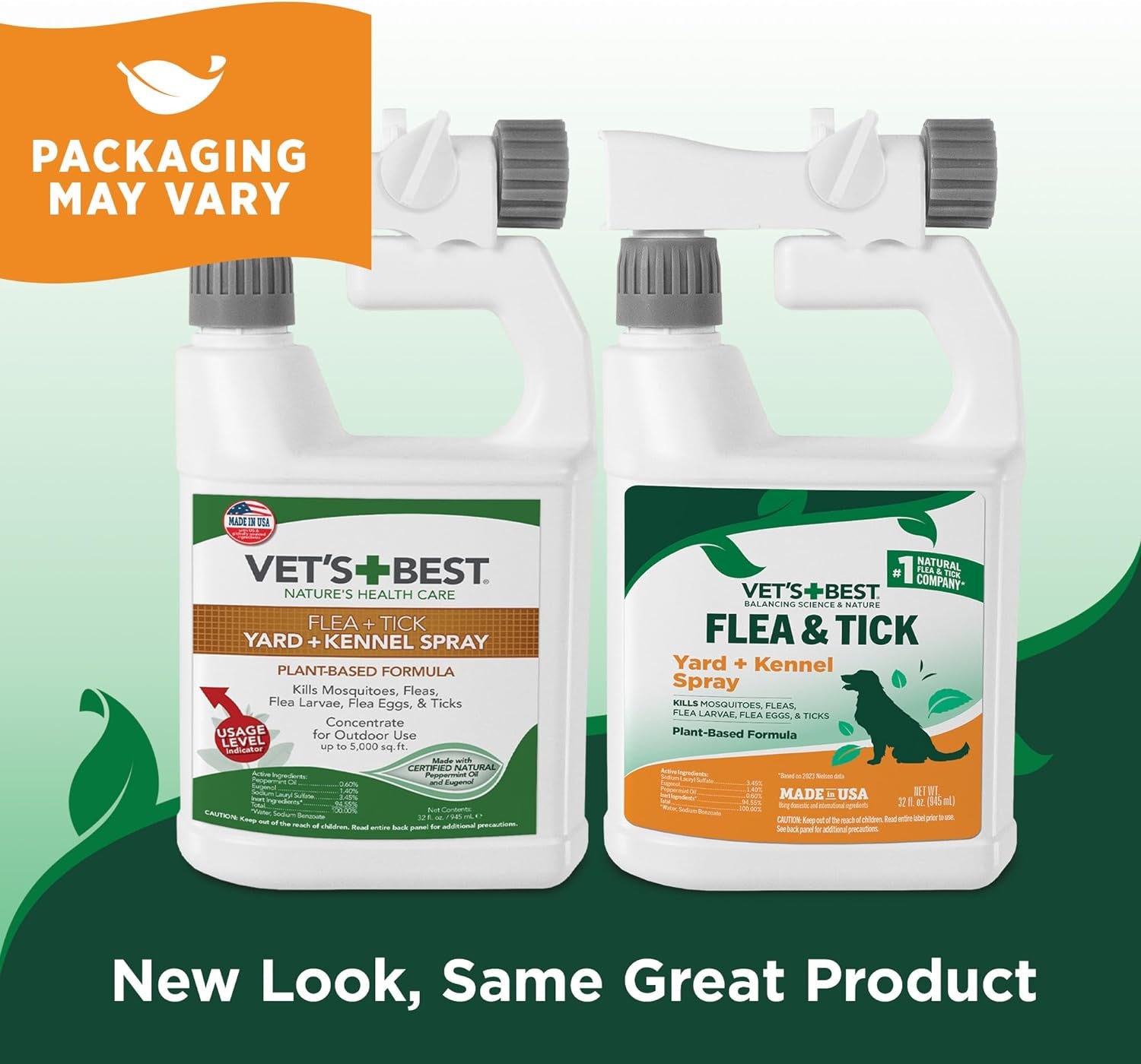 Vet'S Best Flea and Tick Yard and Kennel Spray - Kills Mosquitoes with Certified Natural Oils - Plant Safe with Ready-To-Use Hose Attachment - 32 Oz