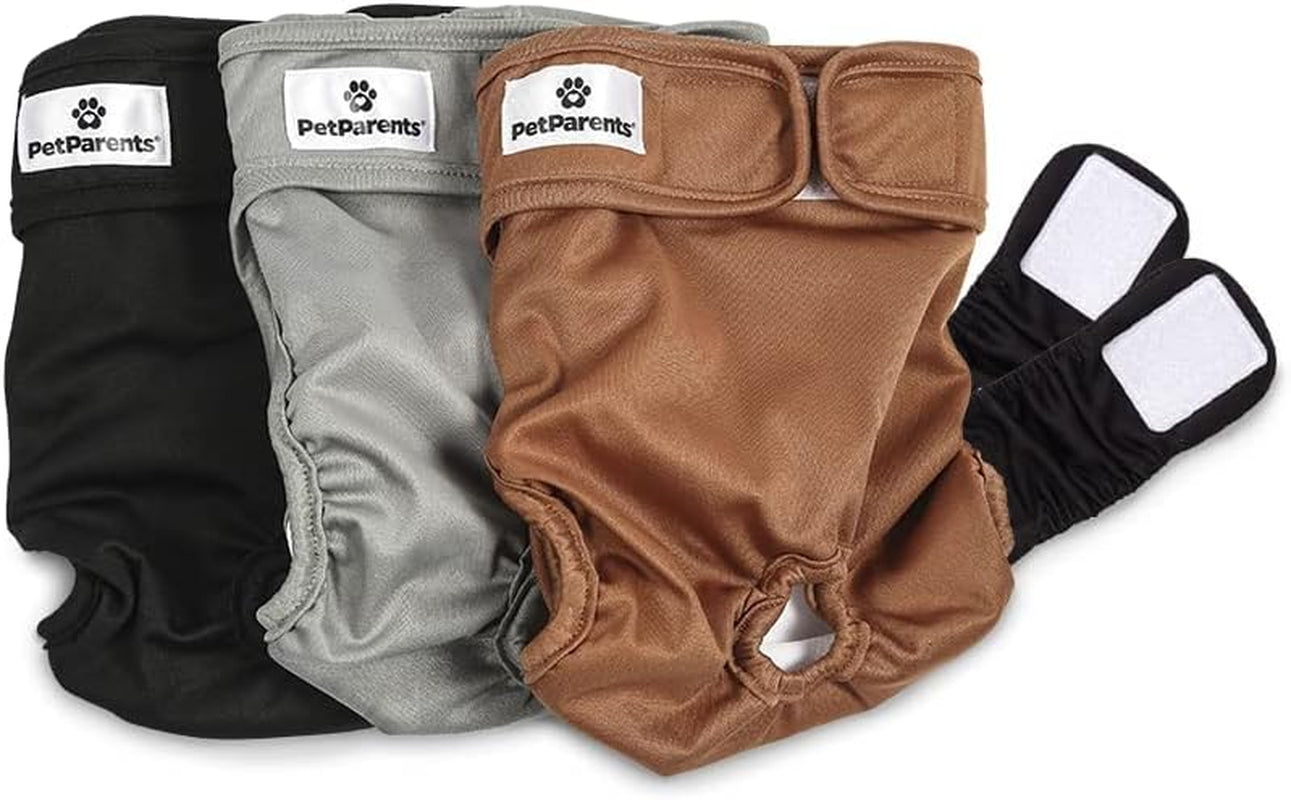 Pet Parents Premium Washable Dog Diapers & Extendrs, (3Pack) of Dog Diapers Female & Male Dog Diapers, Doggie Diapers Color: Natural, Size: Extra Small Dog Diapers