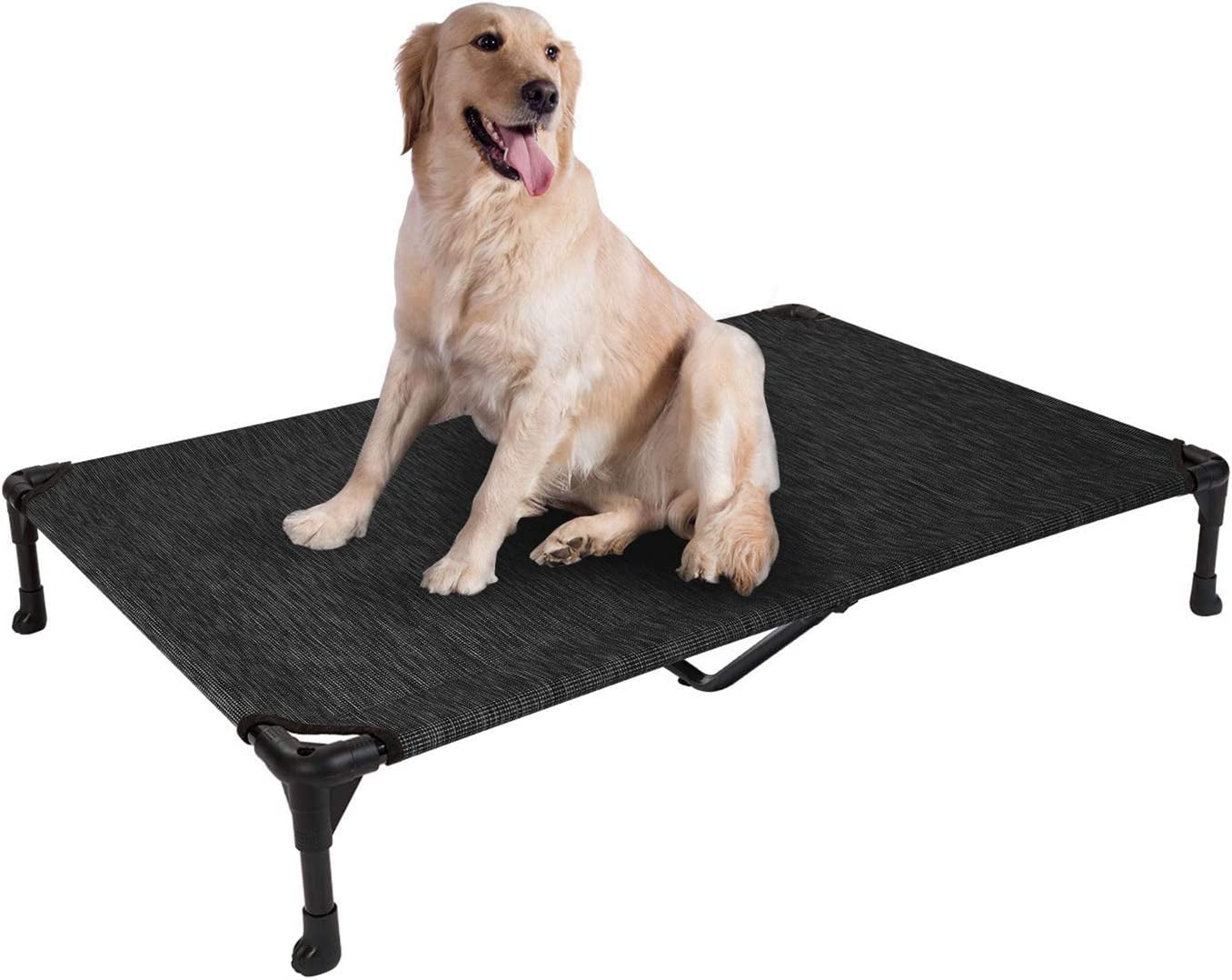 Veehoo Cooling Elevated Dog Bed, Portable Raised Pet Cot with Washable & Breathable Mesh, No-Slip Feet Durable Dog Cots Bed for Indoor & Outdoor Use, X Large, CWC1803-XL