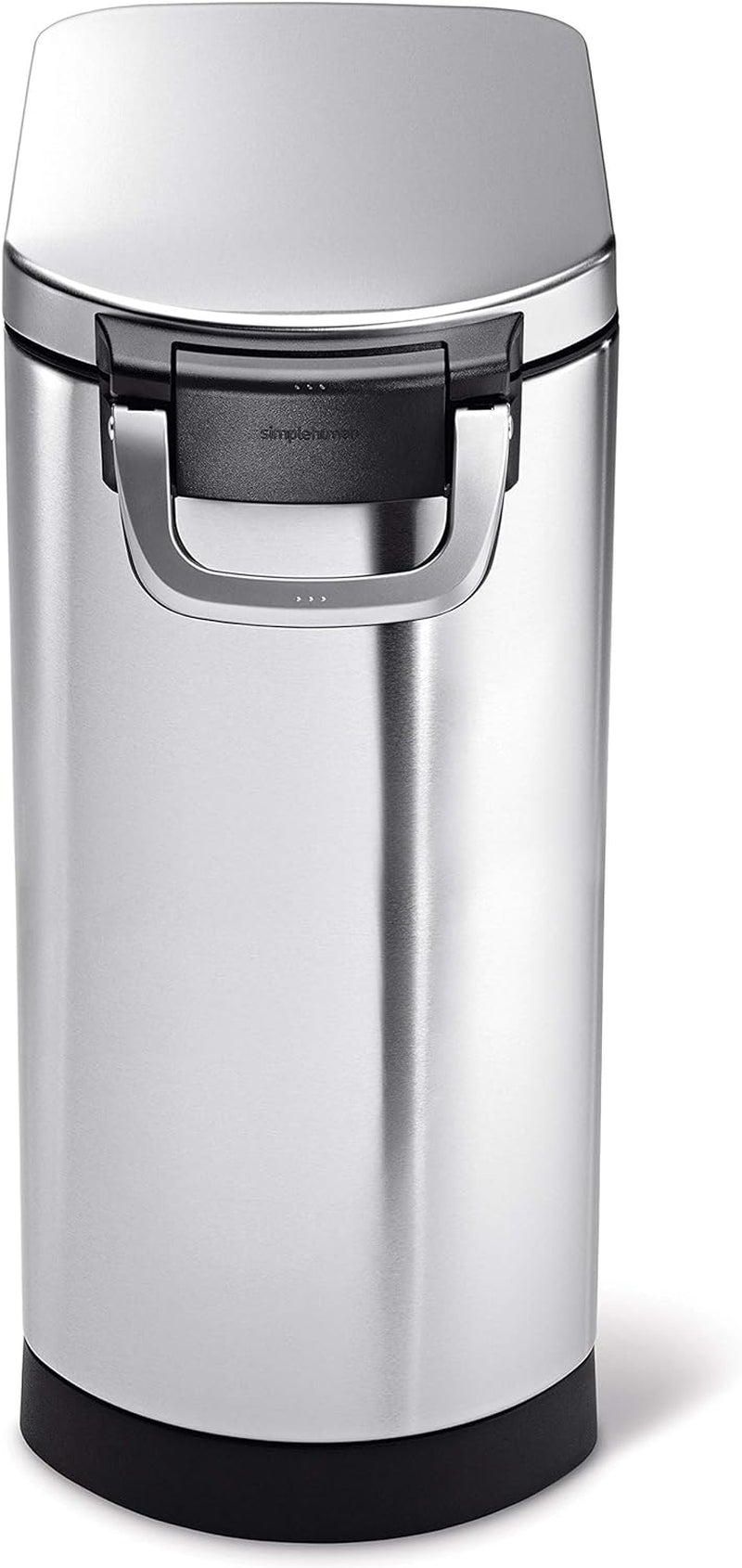 Simplehuman 35 Liter, 40 Lb / 18.1 Kg X-Large Pet Food Storage Container for Dog Food, Cat Food, and Bird Feed, Brushed Stainless Steel