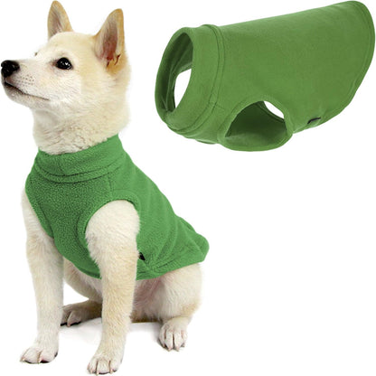 Gooby Stretch Fleece Vest Dog Sweater - Grass Green, Small - Warm Pullover Fleece Dog Jacket - Winter Dog Clothes for Small Dogs Boy - Dog Sweaters for Small Dogs to Dog Sweaters for Large Dogs