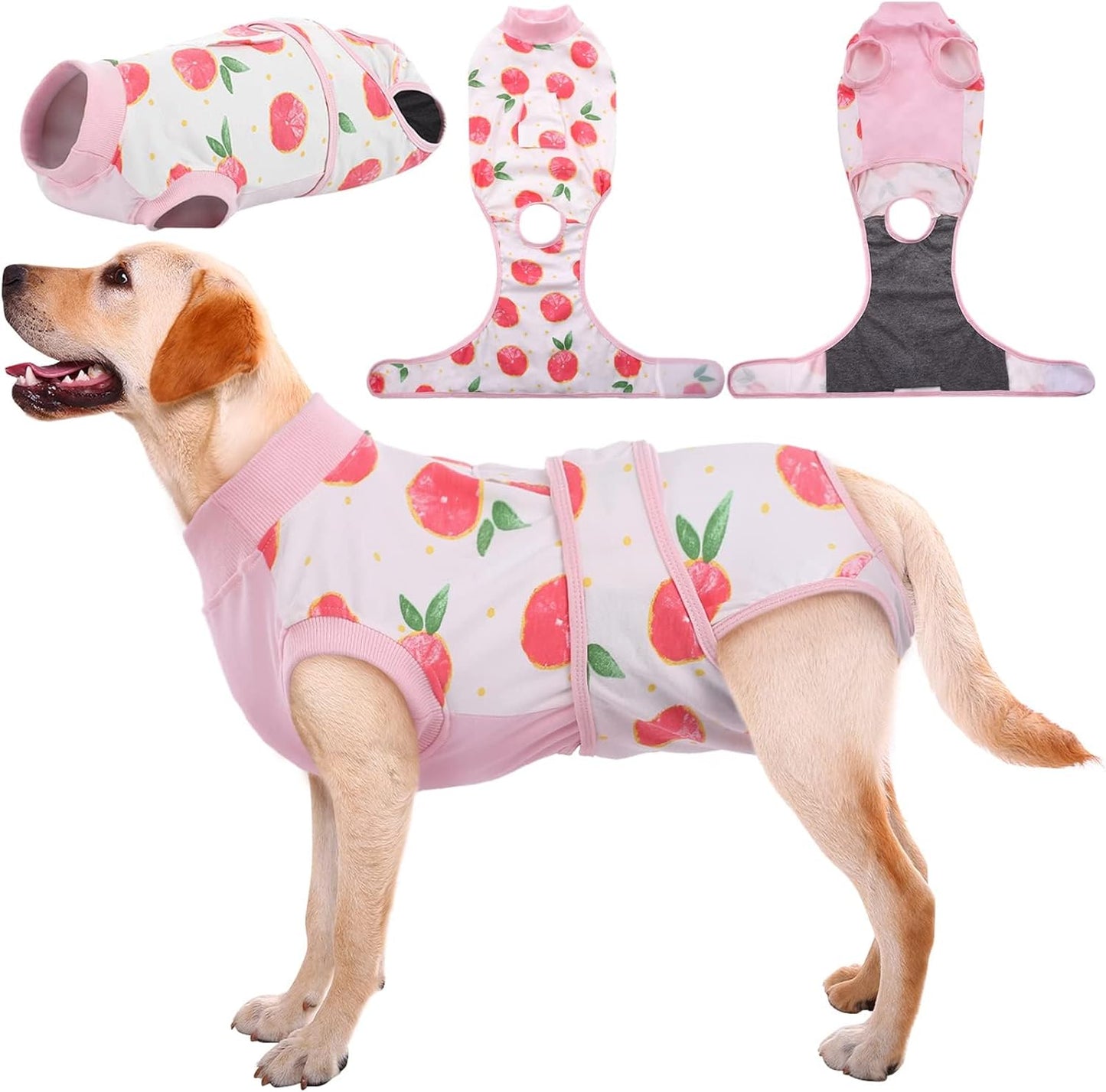 Kuoser Recovery Suit for Dogs Cats after Surgery, Professional Pet Recovery Shirt Dog Abdominal Wounds Bandages, Substitute E-Collar & Cone,Prevent Licking Dog Onesies Pet Surgery Recovery Suit