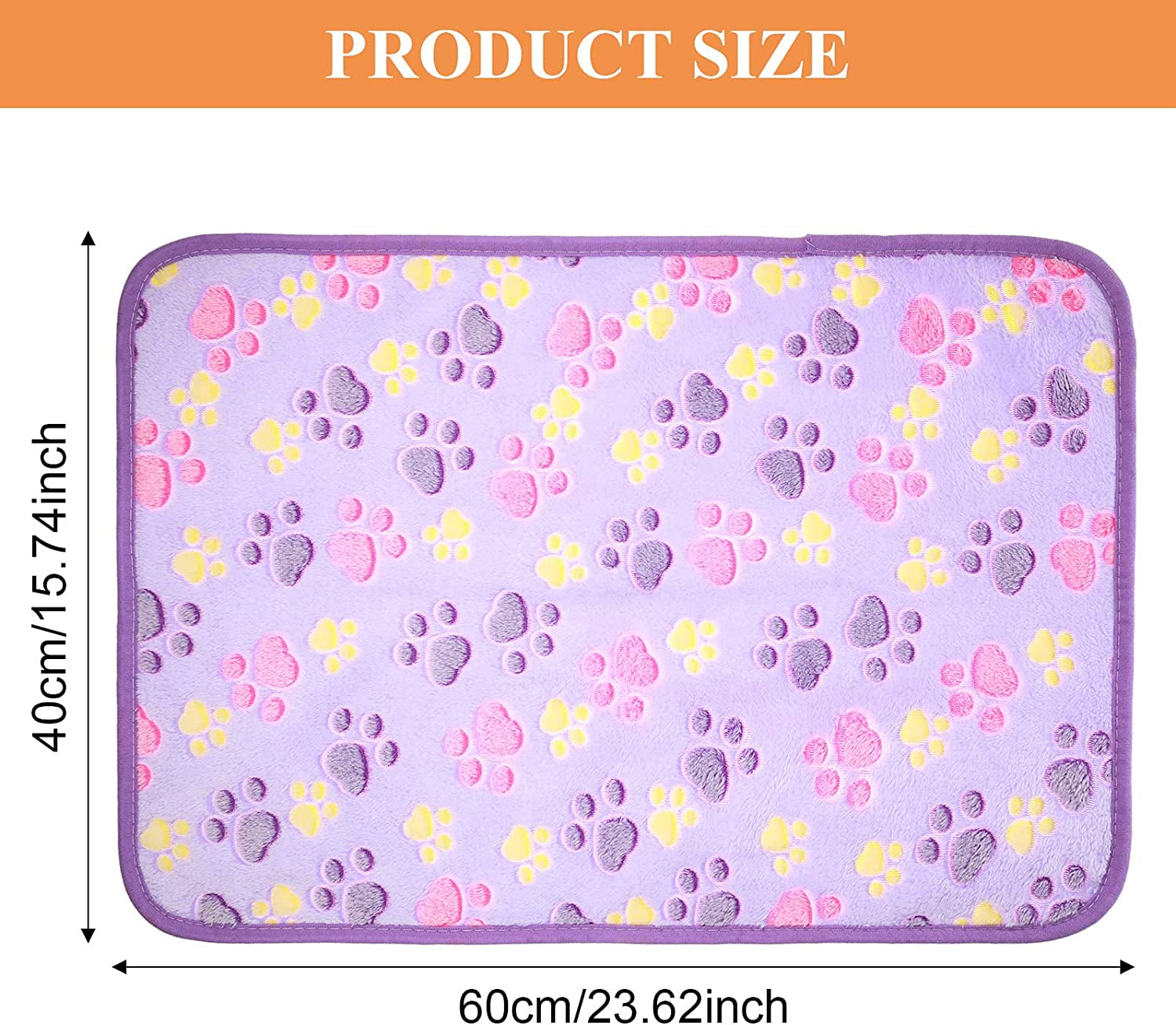 4 Pcs Pet Blanket Dog Puppy Blanket Paw Print Fleece Blanket for Small Medium Pet Dog Cat Warm Soft Sleep Mat Guinea Pig Cage Liners Blanket(White, Coffee, Pink, Purple, Small)