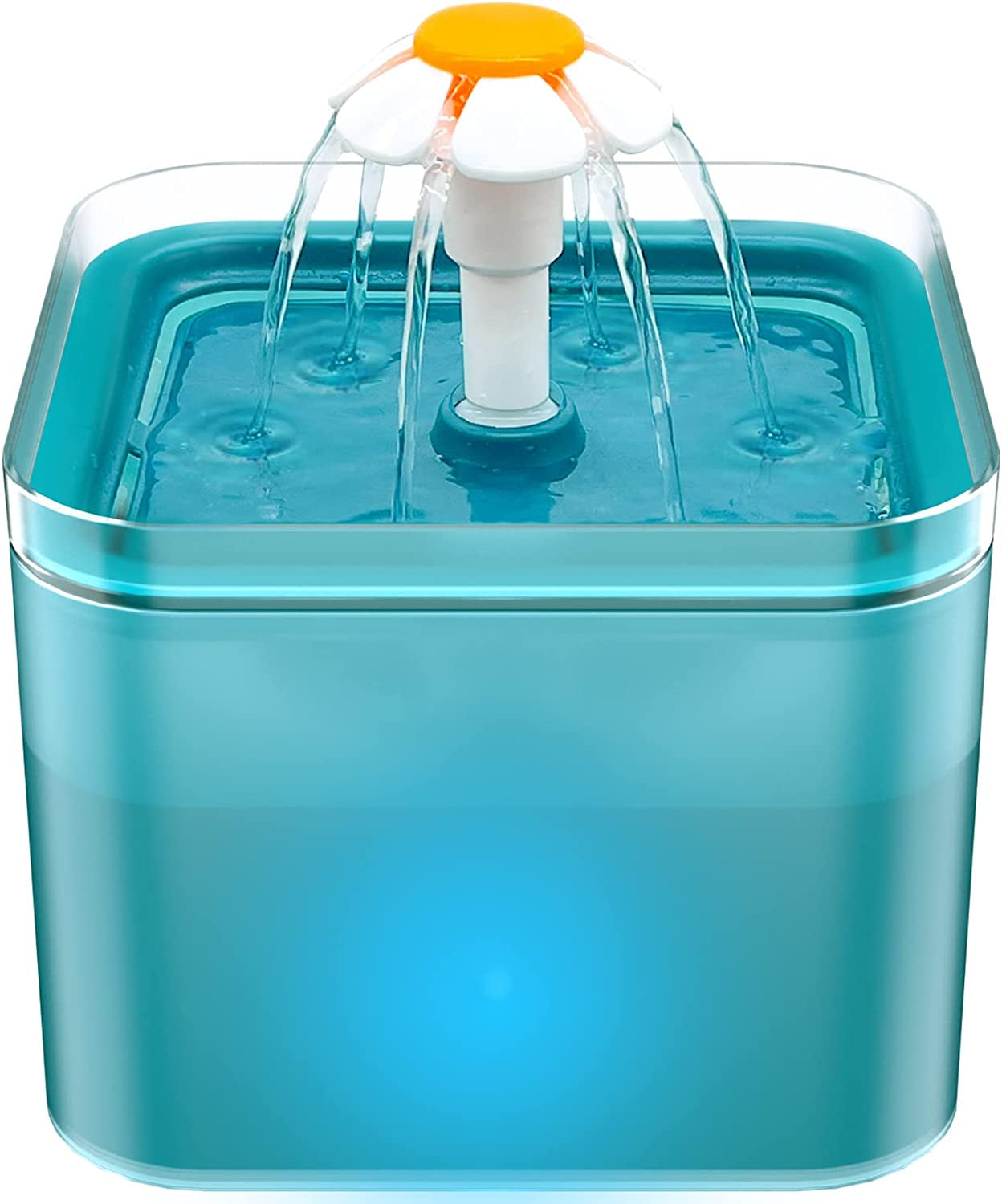 AONBOY Cat Water Fountain with 6 Filters（Cyan）