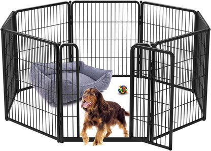 FXW Homeplus Dog Playpen Designed for Indoor Use, 40" Height for Large Dogs, Black│Patented