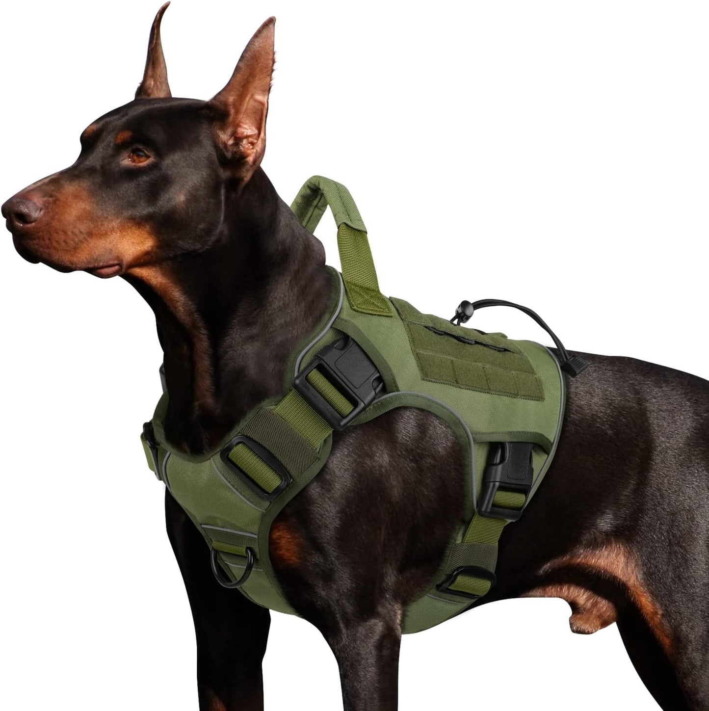 WINGOIN Blue Tactical Dog Harness for Medium Small Dogs No Pull Adjustable Pet Harness with Handle Reflective K9 Military Service Dog Vest for Walking Hiking Training (S)