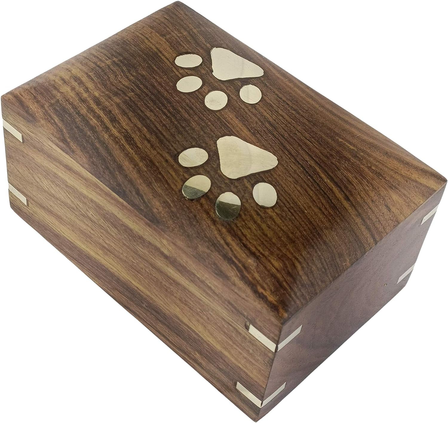 Rosewood Pet Urn Box - Peaceful Pet Memorial Keepsake Urn for Dogs,Cats (Small : 6" X 4" X 3" - 45Lbs or 20Kg)