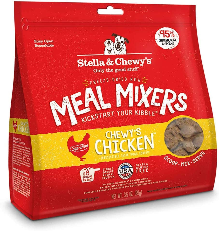 Stella & Chewy'S Freeze Dried Raw Chewy’S Chicken Meal Mixers – Dog Food Topper for Small & Large Breeds – Grain Free, Protein Rich Recipe – 1 Oz Bag