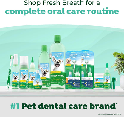 Tropiclean Fresh Breath Advanced Whitening | Dog Oral Care Water Additive | Dog Breath Freshener Additive for Dental Health | VOHC Certified | Made in the USA | 33.8 Oz.