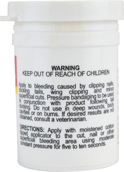 Kwik Stop Styptic Powder for Dogs, Cats, and Birds, Fast-Acting Blood Stop Powder for Pets, Quick Stop Bleeding Powder for Dog Nail Clipping, Minor Cuts, Grooming, 1.5 Oz.