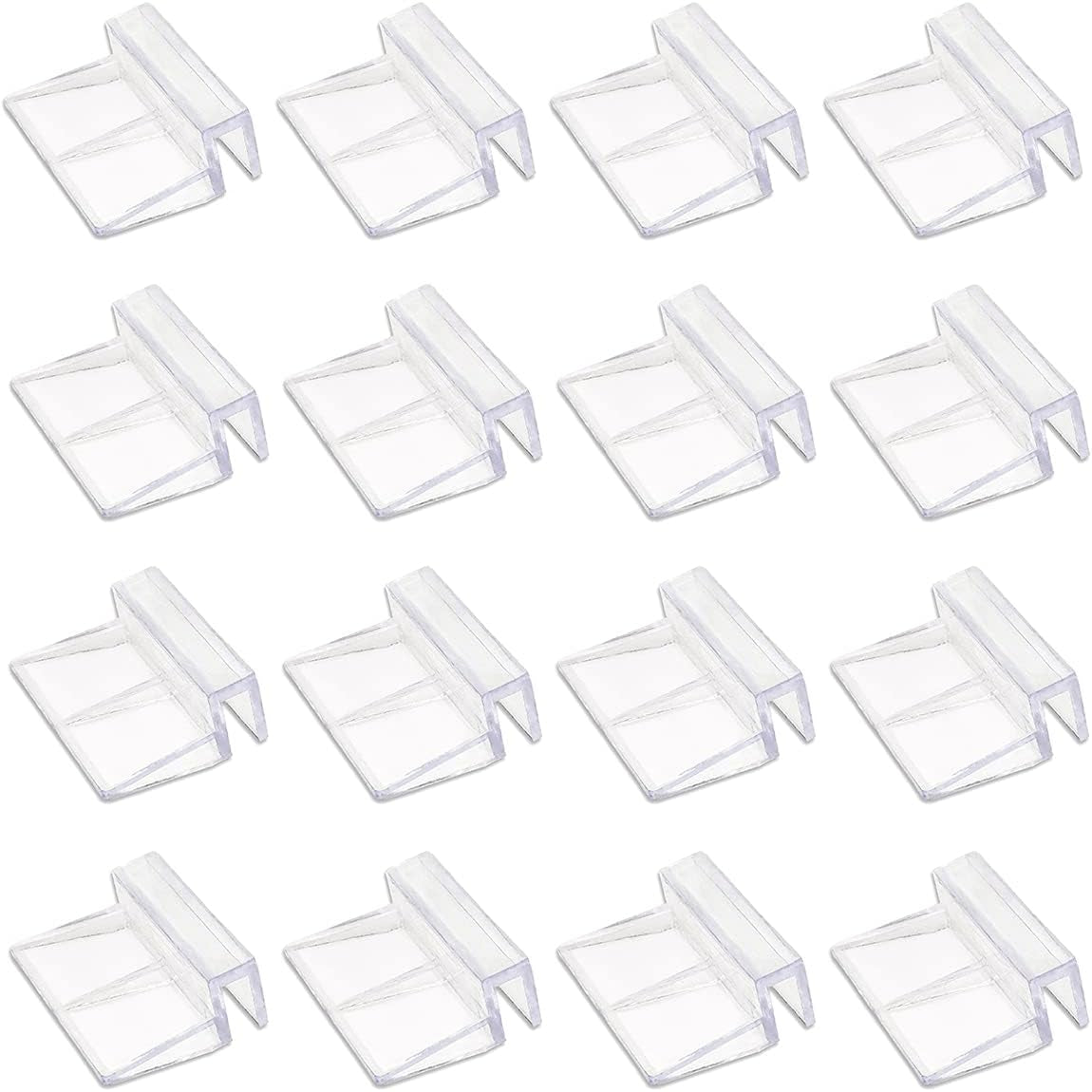 16 PCS 6mm Acrylic Aquarium Cover Clip, Clear Fish Tank Glass Cover Clip Support Holder Universal Lid Clips for Rimless Aquariums