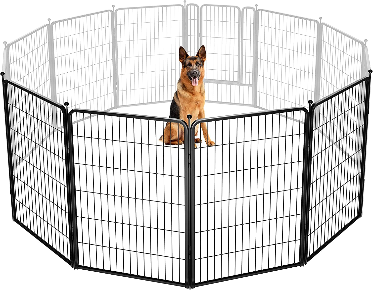 FXW Rollick Dog Playpen for Yard, RV Camping│Patented, 45 Inch 4 Panels