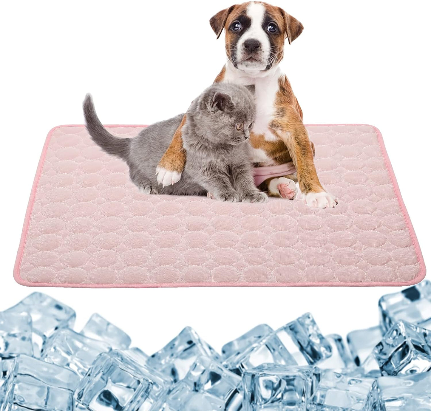 Dgdgbaby Dog Cooling Mat Large Cooling Pad Summer Pet Bed for Dogs Cats Kennel Pad Breathable Pet Self Cooling Blanket Dog Crate Sleep Mat Machine Washable