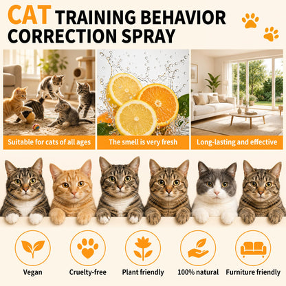 LHNVXF Cat Deterrent Spray (2 Pack), Natural Non-Toxic cat Repellent Spray for Furniture, 7 FL oz Discourages Destructive Scratching