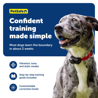 PetSafe Wireless Pet Containment System - Original Wireless Electric Fence for Dogs - Covers Up to 1/2 Acre - for Pets 8lb+