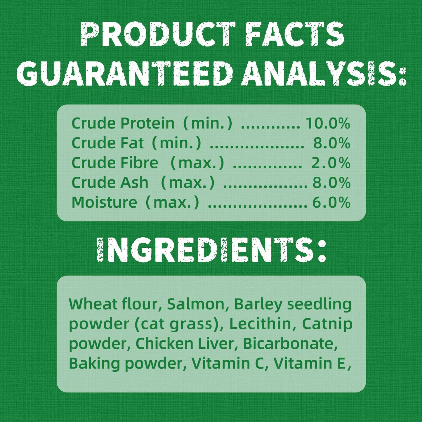 Just Try 13.4 OZ Cat Treats for Indoor Cats Hairball Control Natural Salmon Healthy Cat Grass Treats Kitten Snacks Training Biscuits Catnip for Cats Dental Care