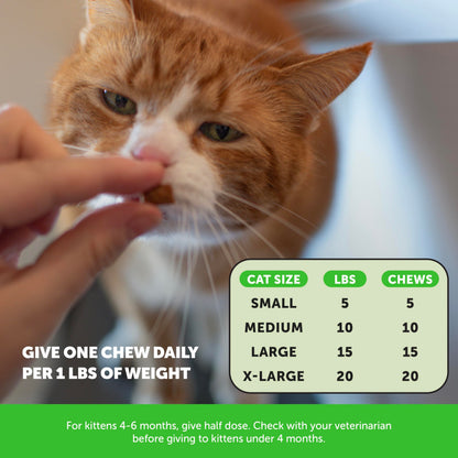 Cat Hairball Support Crunchy & Creamy Chews, Hairball Remedy Treats, Cat Furball Treatment, Supports Skin & Coat, Vitamins for Digestion, Chicken (30-Day Supply)
